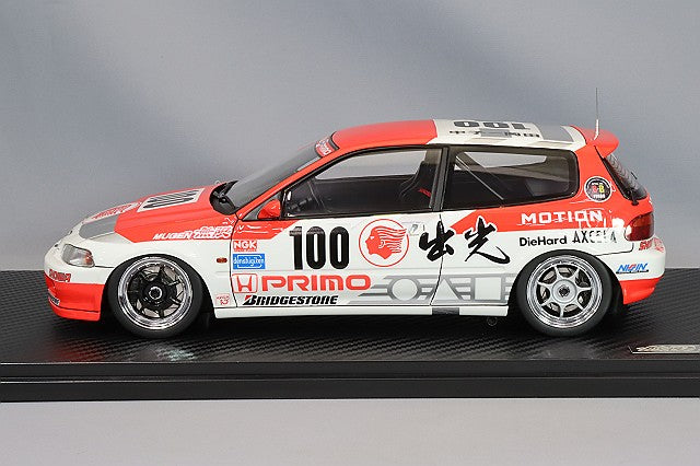 Chargez l&#39;image dans la visionneuse de la galerie, modèle d&#39;allumage 1/18 Idemitsu Motion Mugen Civic 1993 JTC #100 Satoshi Nakako/Hideki OkadaIG3353
