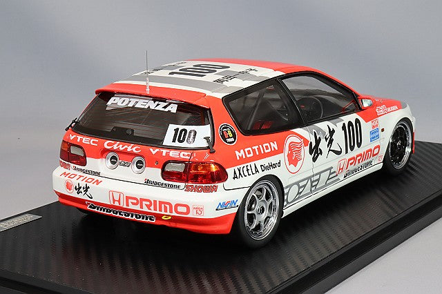 Chargez l&#39;image dans la visionneuse de la galerie, modèle d&#39;allumage 1/18 Idemitsu Motion Mugen Civic 1993 JTC #100 Satoshi Nakako/Hideki OkadaIG3353
