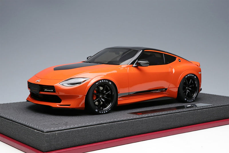 Chargez l&#39;image dans la visionneuse de la galerie, IDEA IM072 1/18 Nissan Fairlady Z Customized Proto Tokyo Auto Salon 2022 Orange
