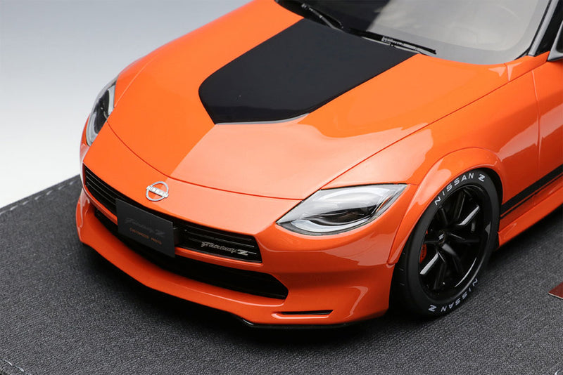 Load image into Gallery viewer, IDEA IM072 1/18 Nissan Fairlady Z Customized Proto Tokyo Auto Salon 2022 Orange
