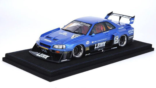 INNO Models 1/18 Nissan Skyline "LBWK" (ER34) Super Silhouette Blue Metallic (Item Change from IN18R-R34-BLU)