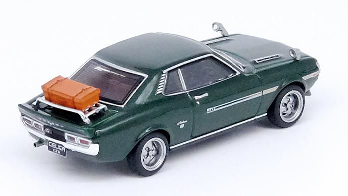 Laden Sie das Bild in Galerie -Viewer, INNO Models 1/64 Toyota Celica 1600 GTV (TA22) Green With Luggage
