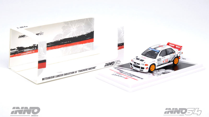 Load image into Gallery viewer, INNO Models 1/64 Mitsubishi Lancer Evolution III &quot;TRACKERZ RACING&quot;
