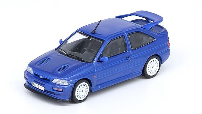 Chargez l&#39;image dans la visionneuse de la galerie, INNO ModelsIN64-FERS-BLULHDOZ 1/64 Ford Escort RS COSWORTH métallisé bleu conduite à gauche OZ rallye roues de course moulé sous pression
