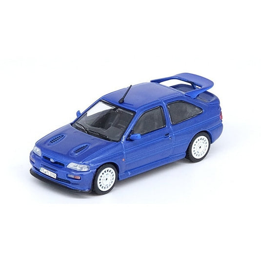 INNO ModelsIN64-FERS-BLURHDOZ 1/64 Ford Escort RS COSWORTH bleu métallisé conduite à droite OZ rallye roues de course moulé sous pression