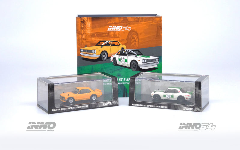 Load image into Gallery viewer, INNO Models 1/64 Nissan Skyline 2000 GT-R (KPGC10) MALAYSIA DIECAST EXPO 2023 Box Set Edition
