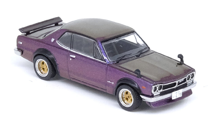 Chargez l&#39;image dans la visionneuse de la galerie, INNO ModelsIN64-KPGC10-MPII 1/64 Nissan Skyline 2000 GT-R KPGC10 Midnight Purple II moulé sous pression
