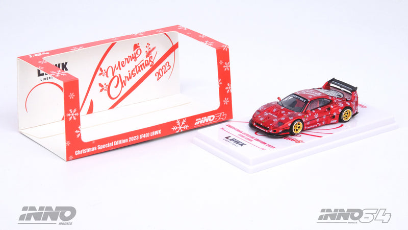 Laden Sie das Bild in Galerie -Viewer, INNO Models 1/64 LB-WORKS F40 2023 Christmas Limited Edition
