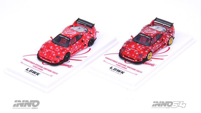 Laden Sie das Bild in Galerie -Viewer, INNO Models 1/64 LB-WORKS F40 2023 Christmas Limited Edition
