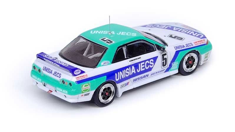 Load image into Gallery viewer, INNO Models 1/64 Nissan Skyline GT-R (R32) #5 &quot;UNISIA JECS&quot; Macau Guia Race 1992
