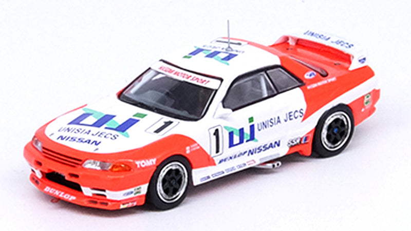 Chargez l&#39;image dans la visionneuse de la galerie, INNO Models 1/64 Nissan Skyline GT-R (R32) #1 &quot;UNISIA JECS&quot; JTC 1993 M. Hasemi / H. Fukuyama
