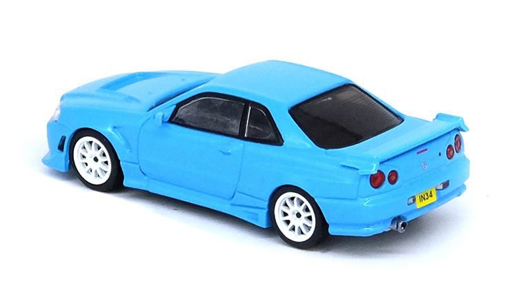 Carica immagine in Galleria Viewer, INNO Models 1/64 Nissan Skyline R34 Baby Blue Event Limited at Hong Kong ToyCar Salon 2022
