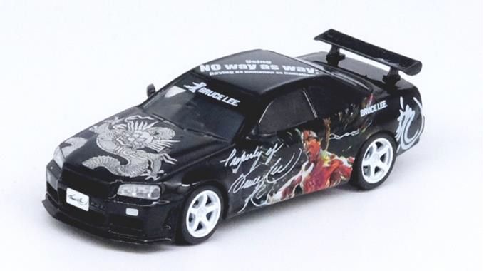 Load image into Gallery viewer, INNO Models 1/64 Nissan Skyline GT-R (R34) &quot;Bruce Lee&quot;
