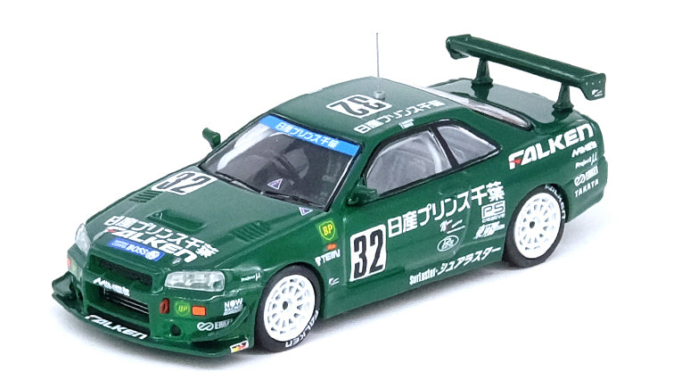 Cargue la imagen en el visor de la galería, INNO Models 1/64 Nissan Skyline GT-R (R34) #32 &quot;PRINCE CHIBA FALKEN&quot; Super Taikyu 1999 Class 1 Champion
