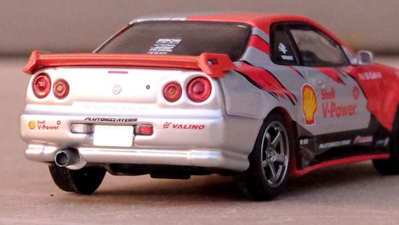 Load image into Gallery viewer, INNO Models 1/64 Nissan Skyline R34 GTT Drift Car &quot;SHELL&quot; Jason Mok/Pluto Mok Limited at Hong Kong ToyCar Salon 2022
