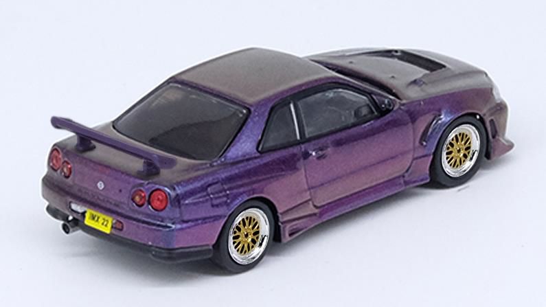 Carica immagine in Galleria Viewer, INNO Models 1/64 Nissan Skyline R34 GTT Magic Purple Event Limited at International MotorXpo Hong Kong 2022
