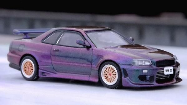 Load image into Gallery viewer, INNO Models 1/64 Nissan Skyline R34 GTT Magic Purple Event Limited at International MotorXpo Hong Kong 2022
