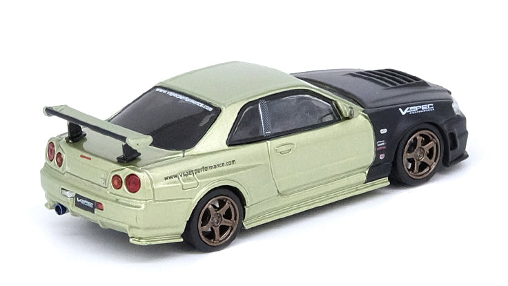 Load image into Gallery viewer, INNO Models 1/64 Nissan Skyline GT-R (R34) M-SPEC NUR Tuned by NISMO Omori Factory
