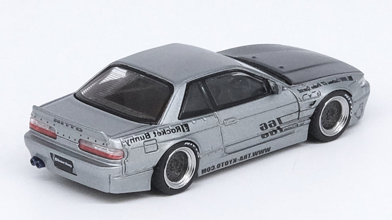 Laden Sie das Bild in Galerie -Viewer, INNO Models 1/64 Nissan Silvia (S13) V1 Pandem Rocket Bunny Silver
