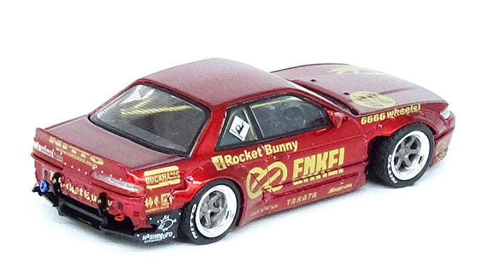 Cargue la imagen en el visor de la galería, INNO Models 1/64 Nissan Silvia S13 (V2) Pandem / Rocket Bunny Red Metallic
