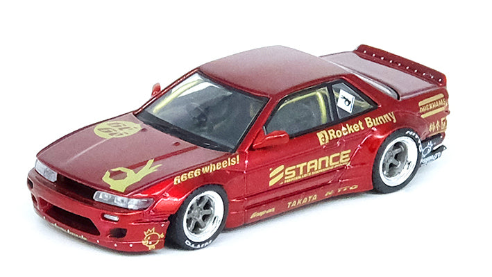 Cargue la imagen en el visor de la galería, INNO Models 1/64 Nissan Silvia S13 (V2) Pandem / Rocket Bunny Red Metallic
