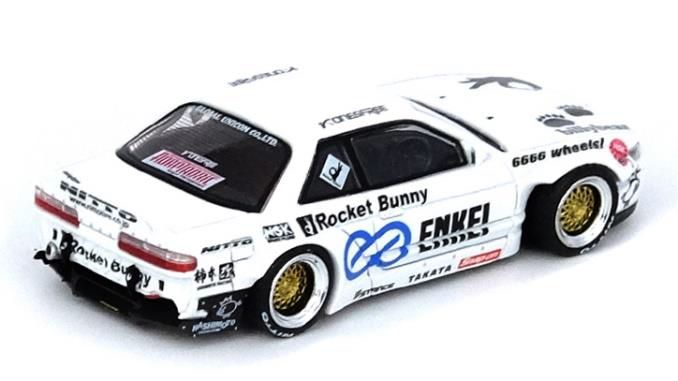 Laden Sie das Bild in Galerie -Viewer, INNO Models 1/64 Nissan Silvia S13 (V2) Pandem/Rocket Bunny White
