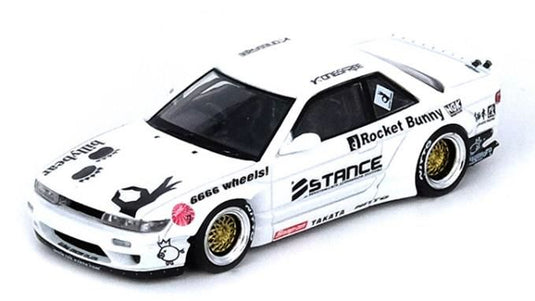 INNO Models 1/64 Nissan Silvia S13 (V2) Pandem/Rocket Bunny White