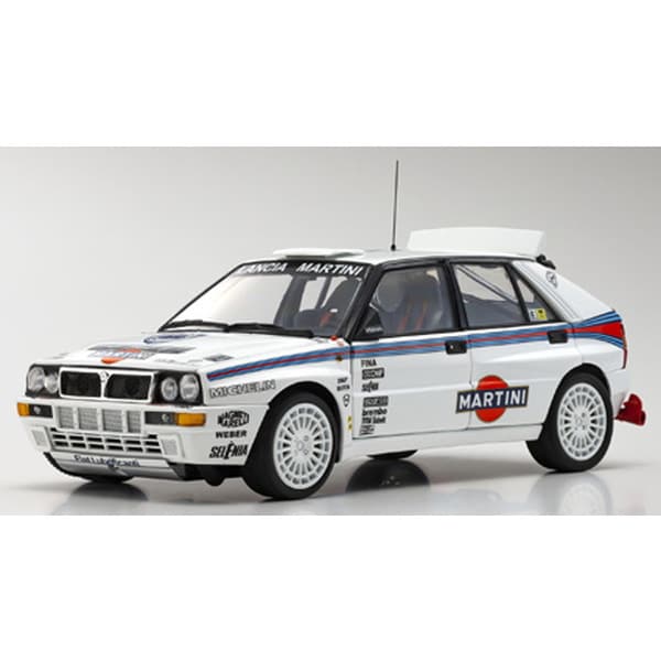 Chargez l&#39;image dans la visionneuse de la galerie, KYOSHO KS08348G 1/18 Lancia Delta HF Integrale Evoluzione Test voiture blanc moulé sous pression
