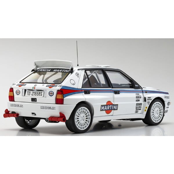 Chargez l&#39;image dans la visionneuse de la galerie, KYOSHO KS08348G 1/18 Lancia Delta HF Integrale Evoluzione Test voiture blanc moulé sous pression
