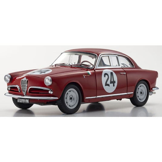 KYOSHO KS08957B 1/18 Alfa Romeo Giulietta SV Targa Florio 1958 #24 Diecast