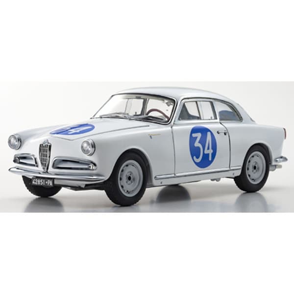 Load image into Gallery viewer, KYOSHO KS08957C 1/18 Alfa Romeo Giulietta SV Targa Florio 1960 #34 Diecast
