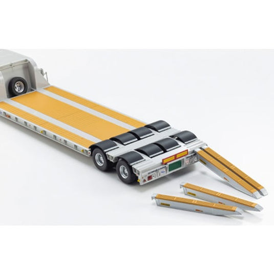 KYOSHO KS67376GY 1/43 Nippon Trex Semirremolque de transporte de maquinaria pesada gris fundido a presión