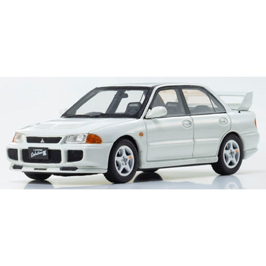 Reserva KYOSHO KSR43120W 1/43 Mitsubishi Lancer Evolution III Blanco [Coche en miniatura fundido en resina]