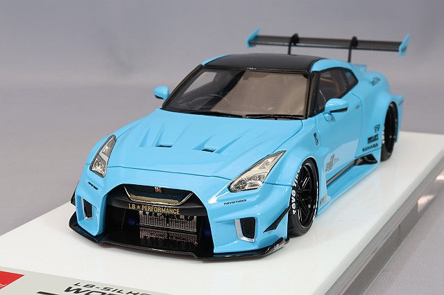 Cargue la imagen en el visor de la galería, EIDOLON 1/43 LB Silhouette Works GT 35GT-RR GT Wing Pearl Light Blue
