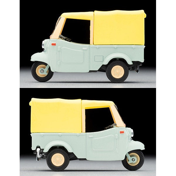 Cargue la imagen en el visor de la galería, Tomica LV-143d 1/64 Daihatsu Midget verde claro/Beige con figura Diecast
