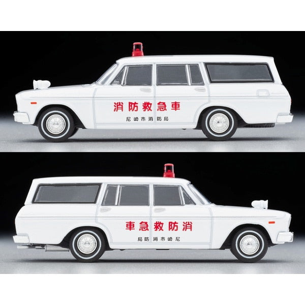 Load image into Gallery viewer, Tomica LV-207a 1/64 Toyopet Masterline Fire Ambulance Amagasaki Fire Department 1966  Diecast
