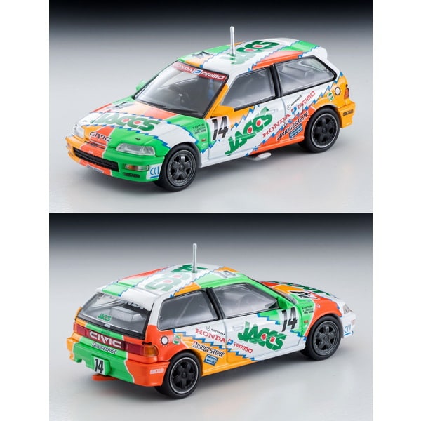 Laden Sie das Bild in Galerie -Viewer, Tomica LV-N229b 1/64 JACCS-Civic 1992 Spec  Diecast
