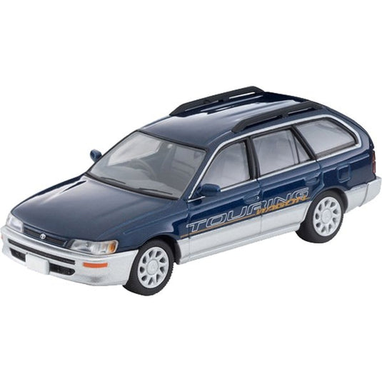 Tomica LV-N287a 1/64 Toyota Corolla Wagon L Touring avec options bleu/argent 1996 moulé sous pression