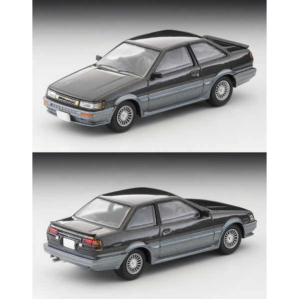 Cargue la imagen en el visor de la galería, Tomica LV-N304b 1/64 Toyota Corolla Levin 2 puertas GT-APEX negro/gris 1985 Diecast
