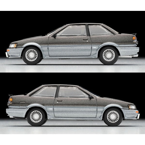 Chargez l&#39;image dans la visionneuse de la galerie, Tomica LV-N304b 1/64 Toyota Corolla Levin 2 portes GT-APEX noir/gris 1985 moulé sous pression
