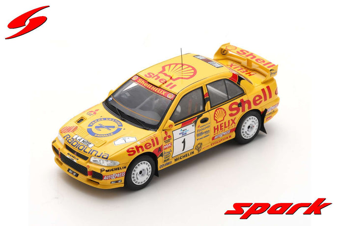 Spark 1/43 Mitsubishi Lancer Evo III #1 Rally Finland 1995 Winners