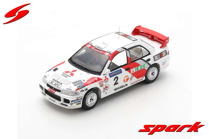 Spark 1/43 Mitsubishi Lancer Evolution III #2 Winner Rally Hong Kong - Beijing 1996