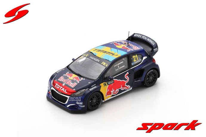 Spark 1/43 Peugeot 208 WRX #21 Winner Spain WRX 2019 Champion Hansen