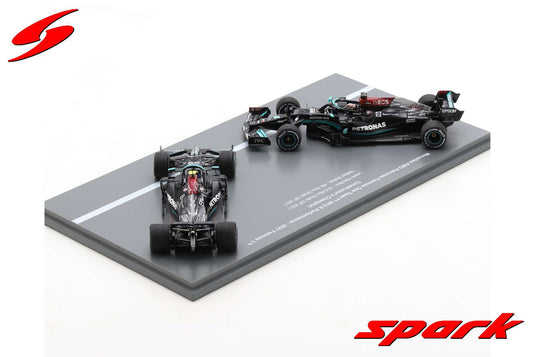 Spark 1/43 Mercedes F1 Team W12 #44 + #77 Abu Dhabi GP 2021 - Hamilton/Bottas