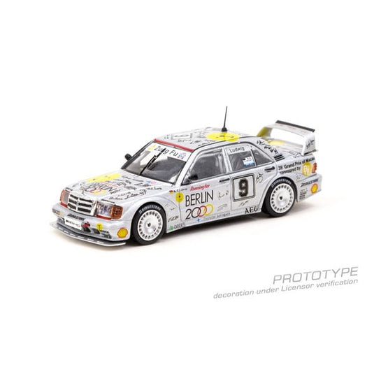 Pre-order TARMAC WORKS T64-024-92MGP09 1/64 Mercedes Benz 190 E 2.5-16 Evolution II Macau Guia Race 1992 With Container  Diecast