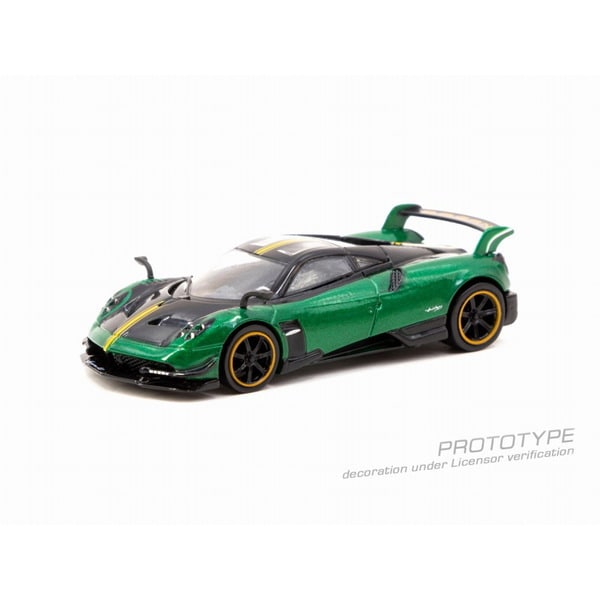 Load image into Gallery viewer, TARMAC WORKS T64G-TL014-GR 1/64 Pagani Huayra BC Trifoglio Verde  Diecast
