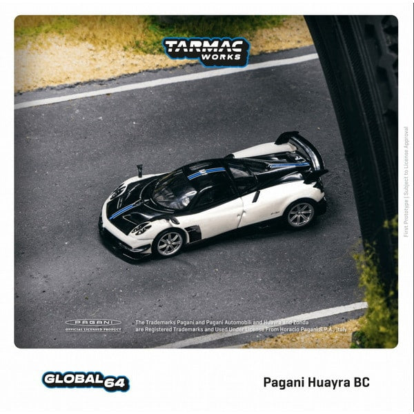 Pre-order TARMAC WORKS T64G-TL014-WH 1/64 Pagani Huayra BC Bianco Benny  Diecast