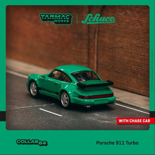 Pre-order TARMAC WORKS T64S-009-GR 1/64 Porsche 911 Turbo Green  Diecast